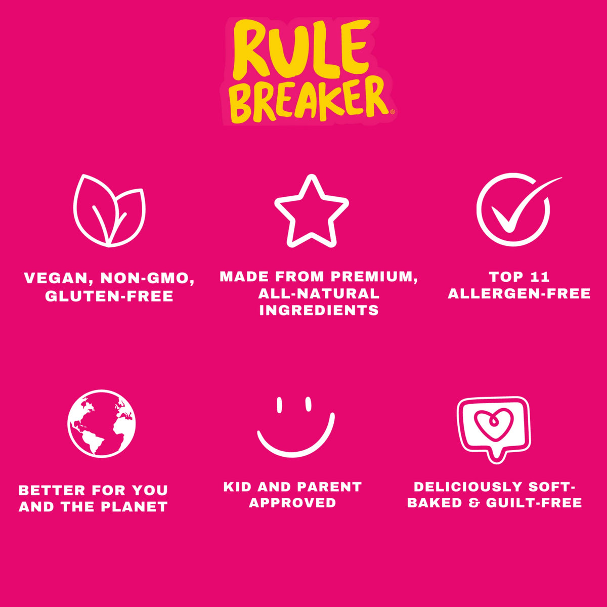 Rule Breaker Snacks Vegan Gluten Free | Pumpkin Spice Blondie Cookie Bites | Plant-Based, Dairy, Nut, Soy, Allergen Free, Kosher | Soft-Baked School Snacks for Kids and Adults (Pack of 6)